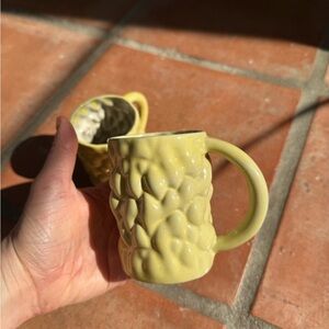 2 Yellow Espresso mugs